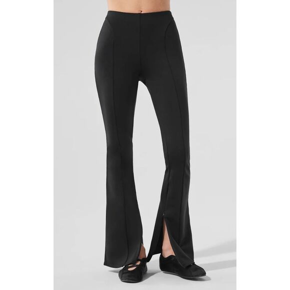 Alo Womens High Waisted Zip It Flare Pull-on Leggings Gray Olive Size‎ XS 2/4 - Picture 1 of 10
